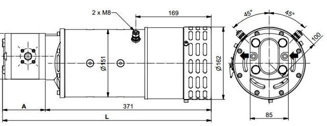 DC motor/pumpeenhed 24V