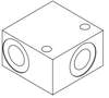 Ventilblok Alu 3/4