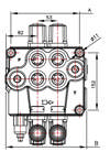 Styreventil monoblock 2 sekt.