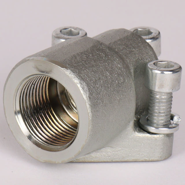 Portflange - vinkel stål 3 x M8 x 25